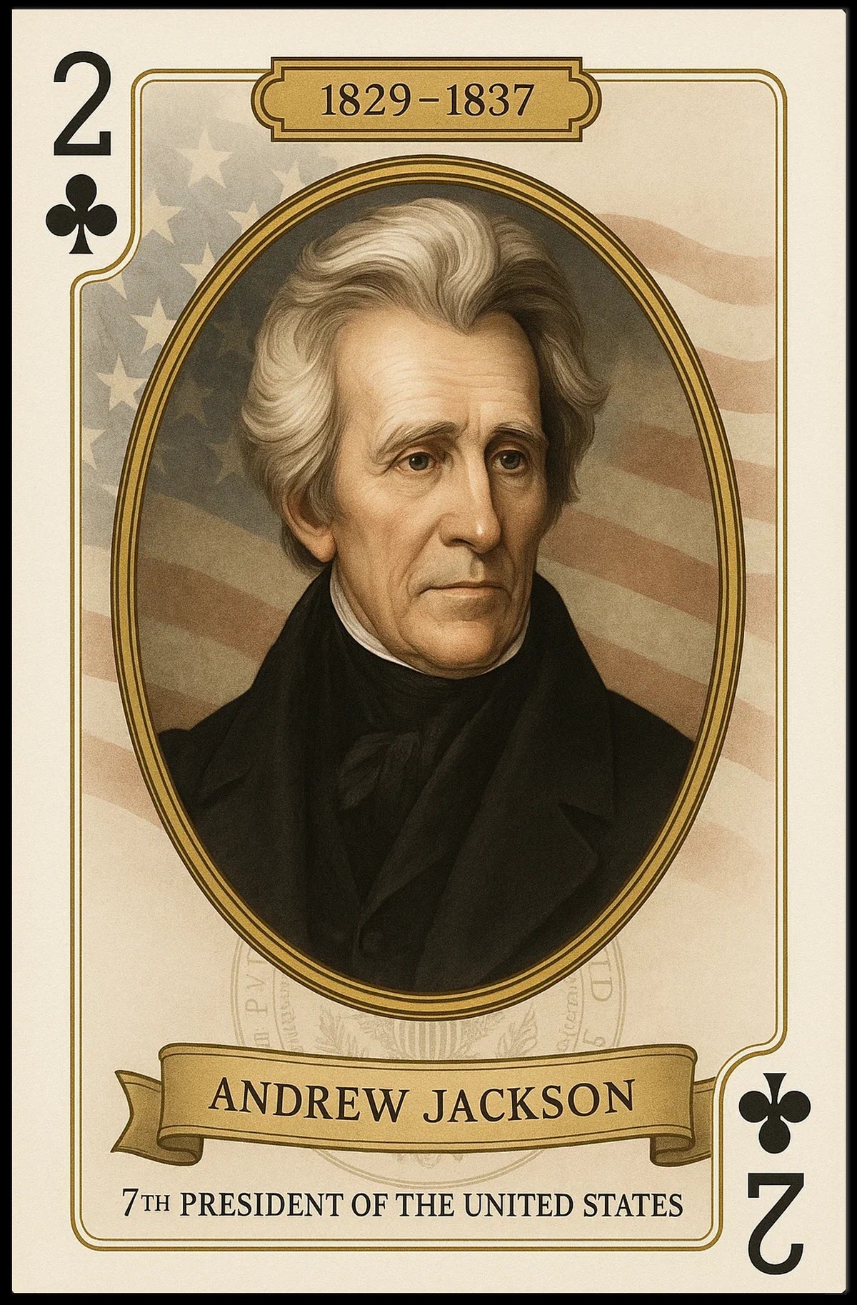 Andrew Jackson 7th President Figure Wall Art Poster