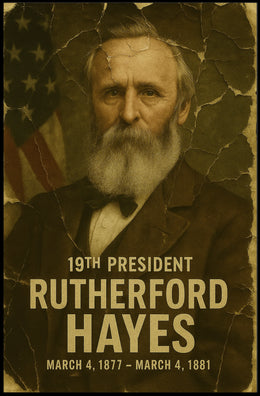 Rutherford B. Hayes 19th President of the United States Damaged Photograph Poster