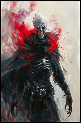 Ethereal Skeleton Warrior Dark Fantasy Art Poster PosterGoat