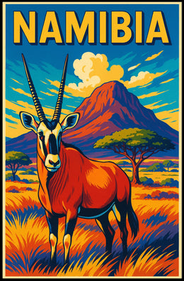 Namibia Wildlife Poster