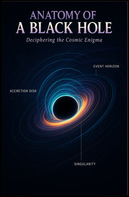 Black Hole Anatomy Modern Illustrative Space or Astronomy Poster
