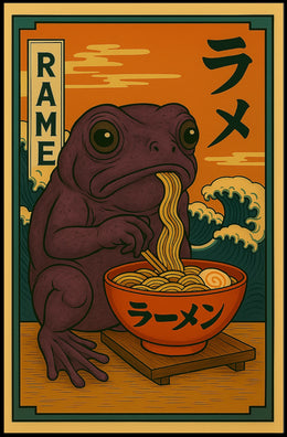 Frog and Ramen Poster