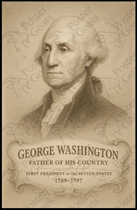 Classic American Leader Portrait in Historical or Presidential Poster