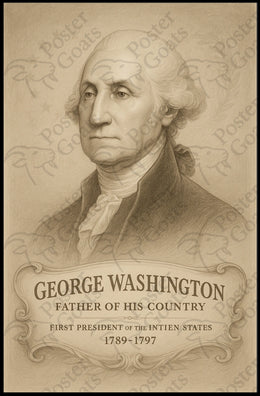 Classic American Leader Portrait in Historical or Presidential Poster