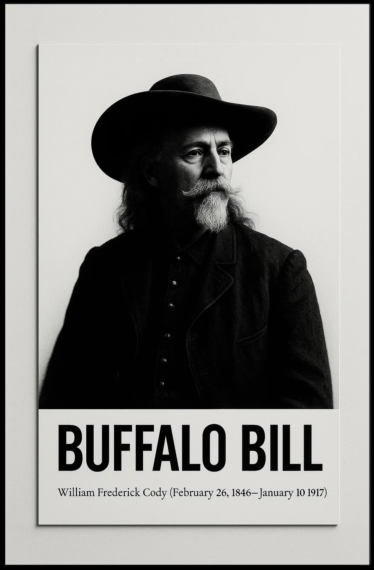 Buffalo Bill Vintage Portrait Historical or Presidential Poster