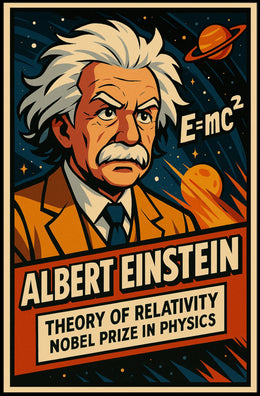 Einstein Relativity Vintage Educational Poster