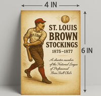 St. Louis Brown Stockings 18751877 Poster PosterGoat