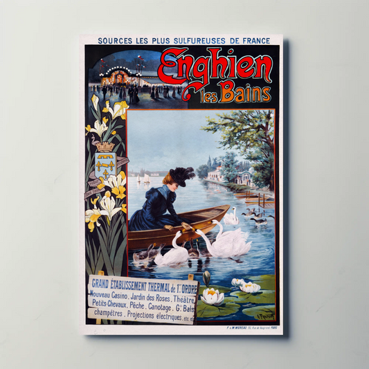 Enghien les Bains Vintage Poster
