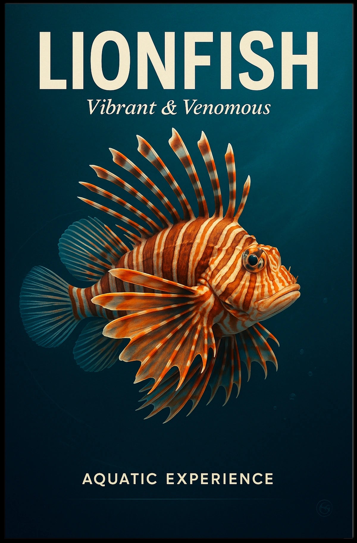 Lionfish Vibrant Venomous Poster