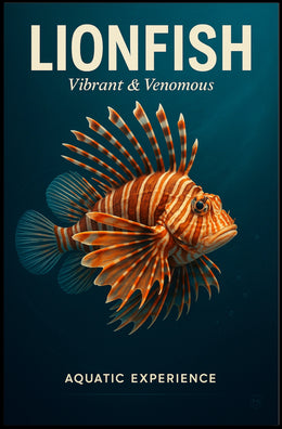 Lionfish Vibrant Venomous Poster