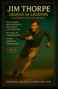 Jim Thorpe Legendary Sports Hero Poster
