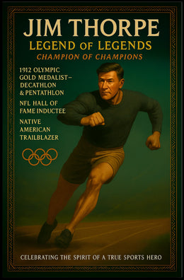 Jim Thorpe Legendary Sports Hero Poster
