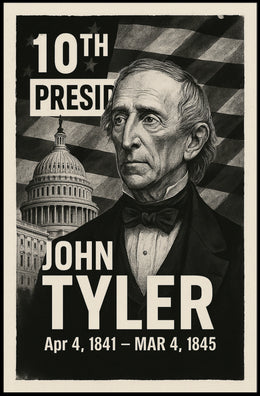 John Tyler 10th President of the United States Digital Montaje Poster