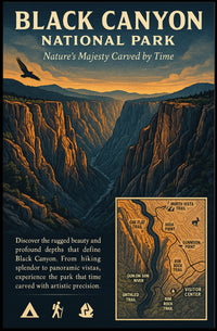 Black Canyon National Park Vintage Poster Wall Art