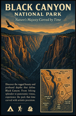 Black Canyon National Park Vintage Poster Wall Art