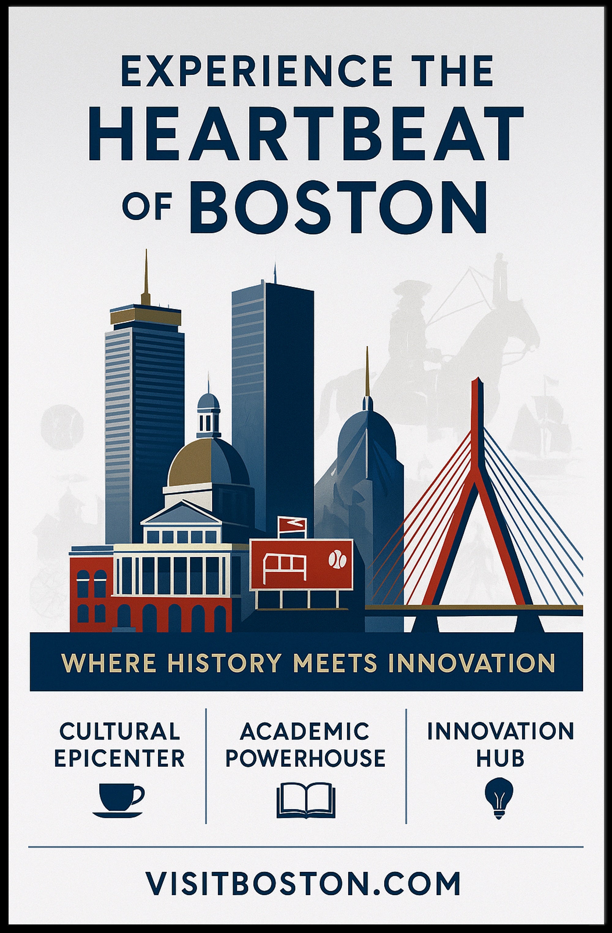Experience the Heartbeat of Boston Poster