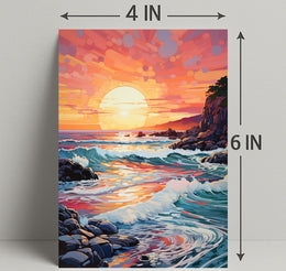 Vibrant Coastal Sunset Poster