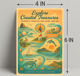 Explore Coastal Treasures Wall Art Print PosterGoat