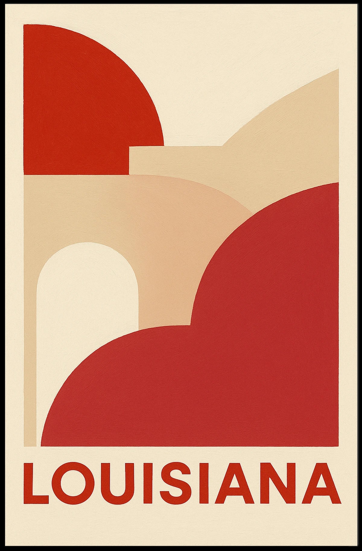 Louisiana Abstract Art Poster