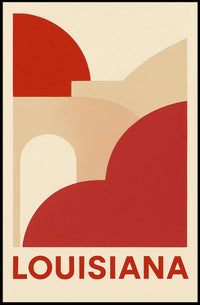 Louisiana Abstract Art Poster