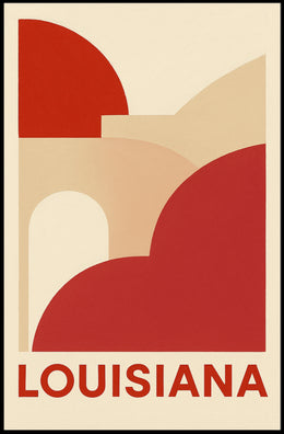Louisiana Abstract Art Poster