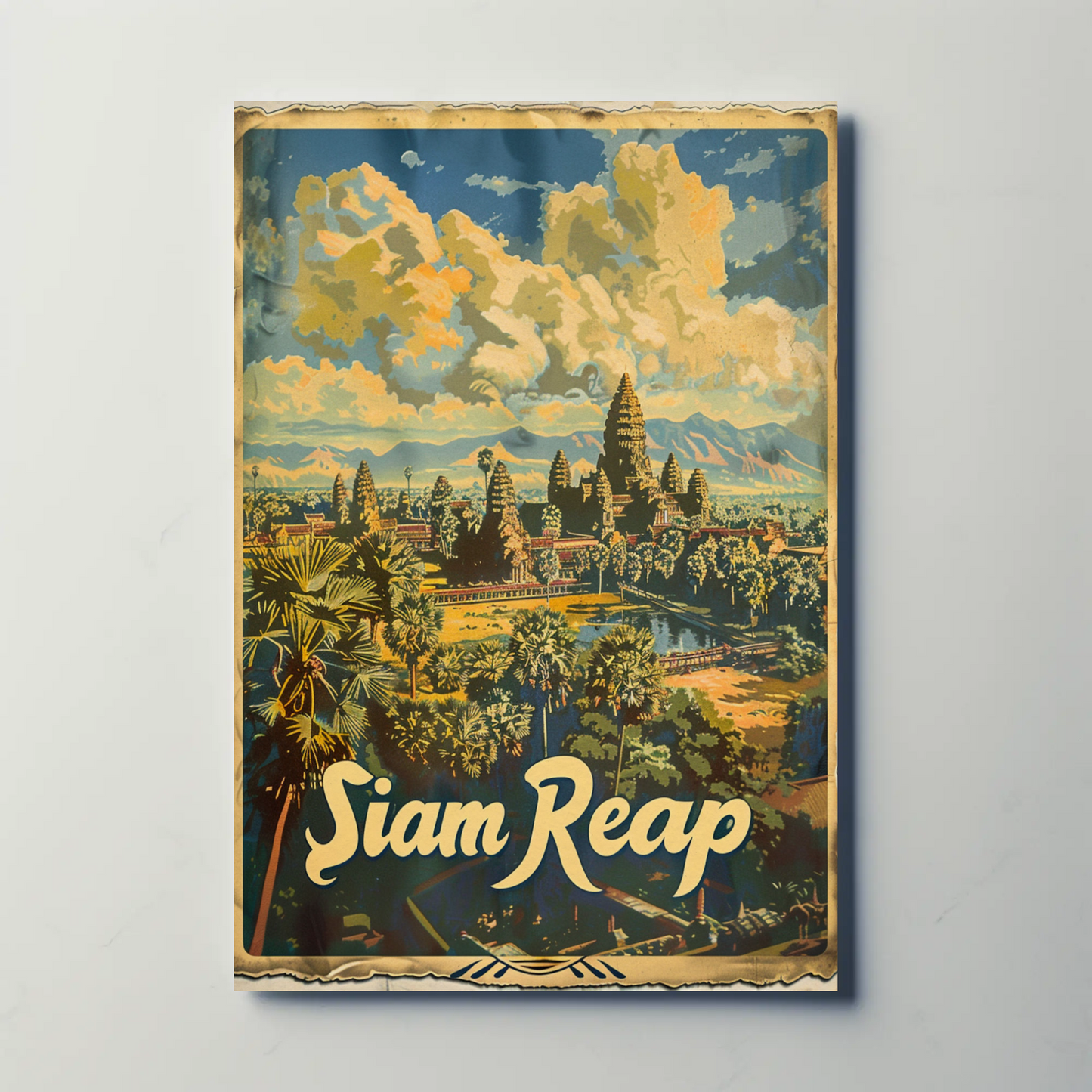 Siem Reap Cambodia Angkor Wat Travel Poster