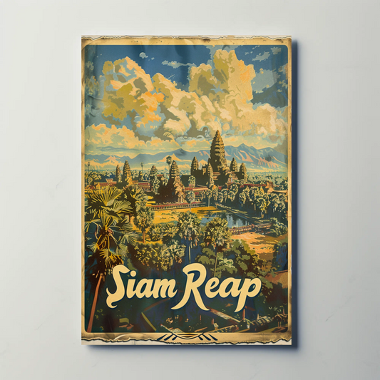 Siem Reap Cambodia Angkor Wat Travel Poster