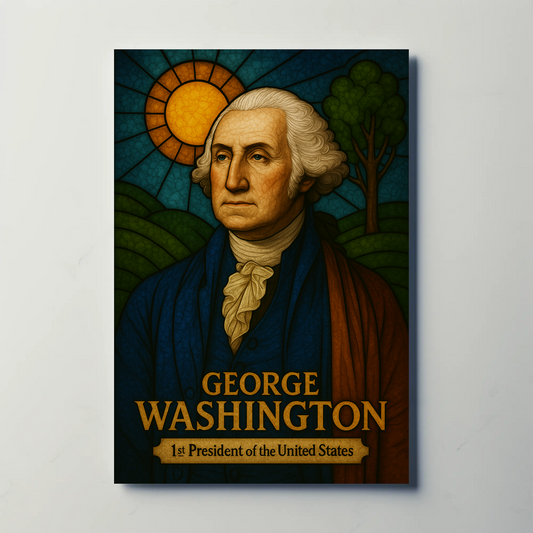 George Washington First President Portrait Travel Poster