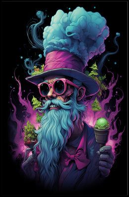 Whimsical Surreal Chef with Vibrant Imagery - Abstract Poster