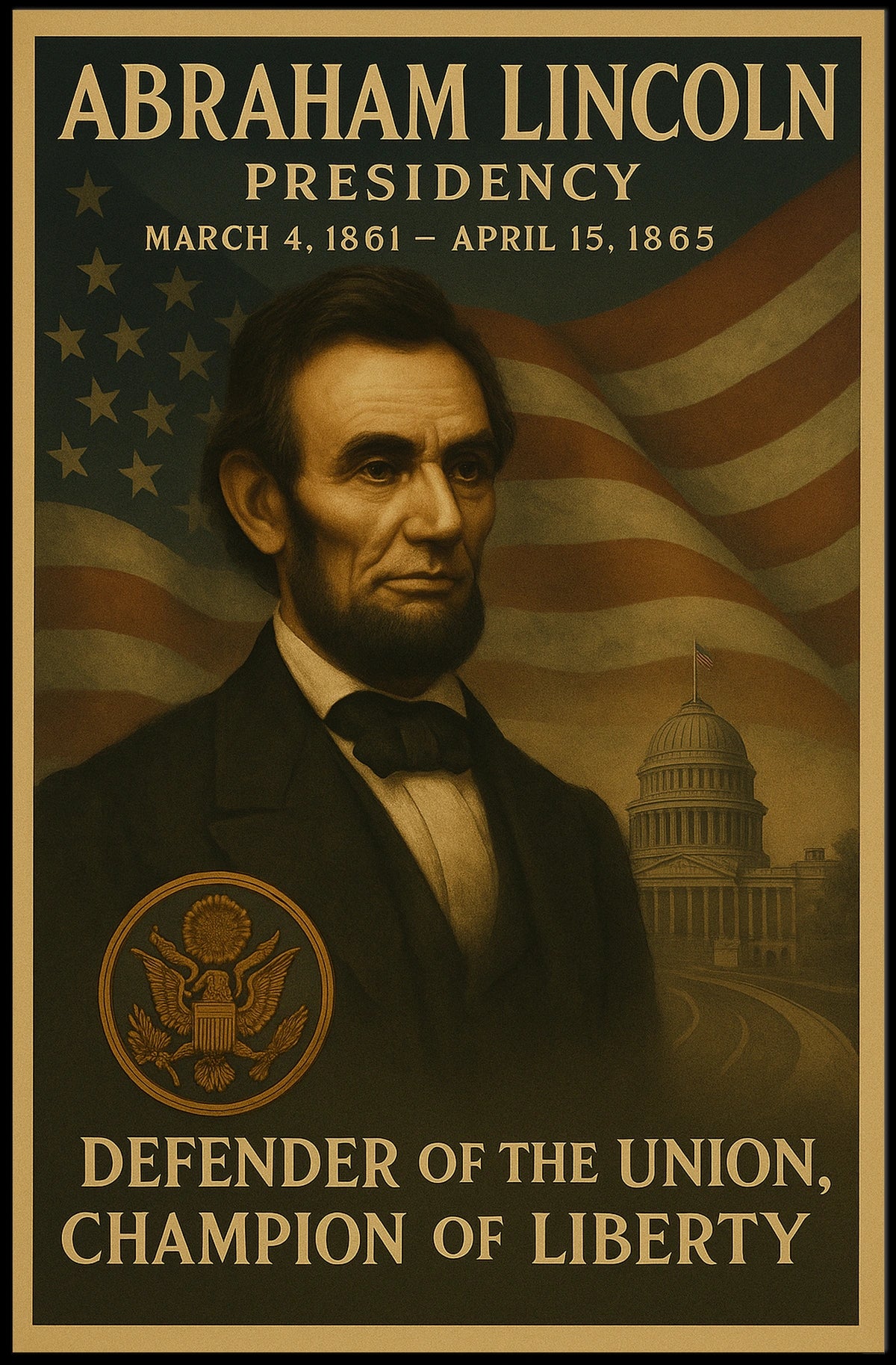 Abraham Lincoln: Defender of the Union Historical Poster