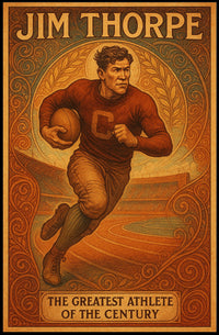 Jim Thorpe Iconic Athlete Tribute Poster
