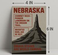 Nebraska Highlights Wall Art Print Decor PosterGoat
