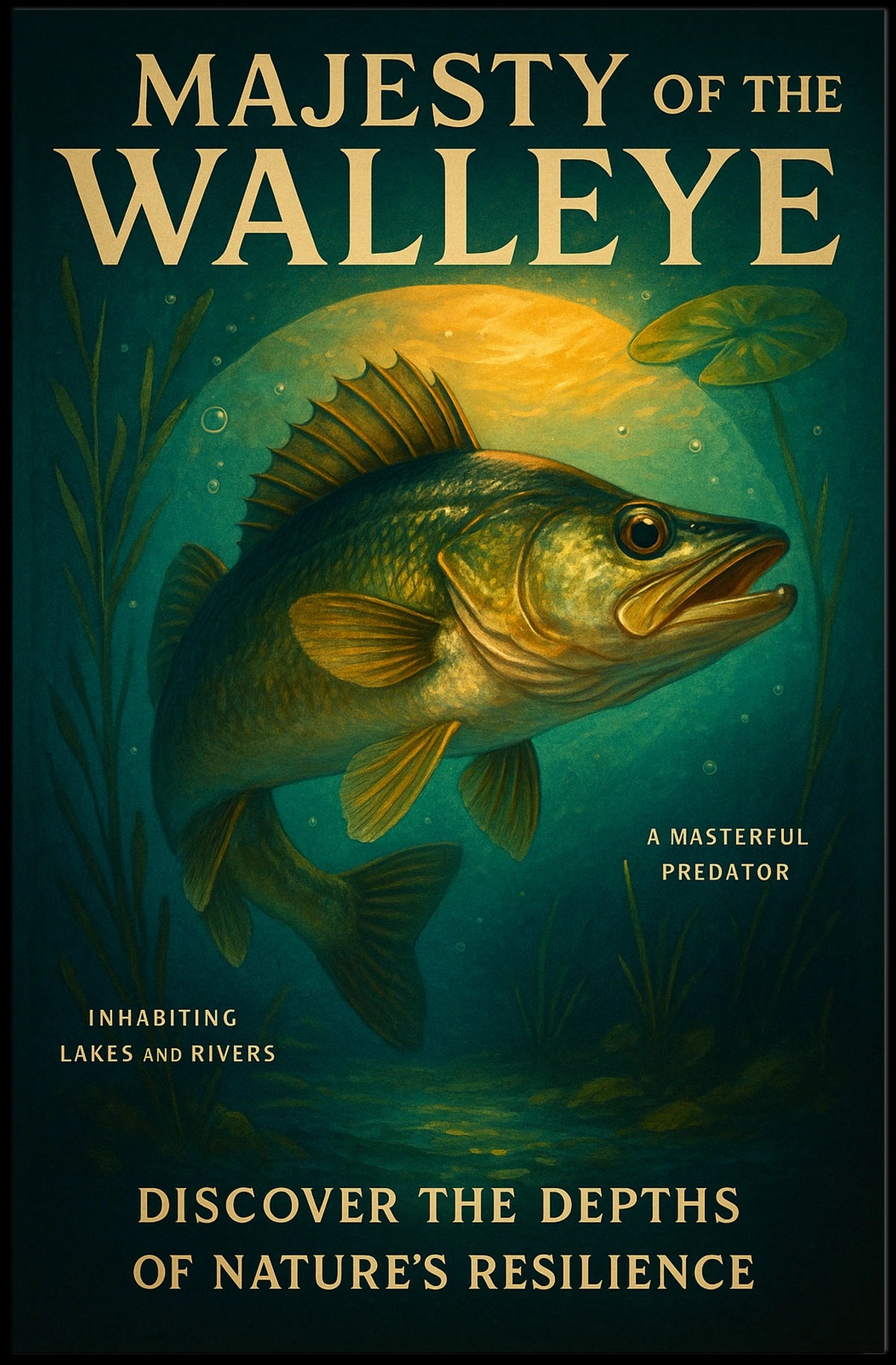 Majesty Of The Walleye Poster