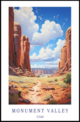 Monument Valley Majestic Landscape Travel Poster PosterGoat