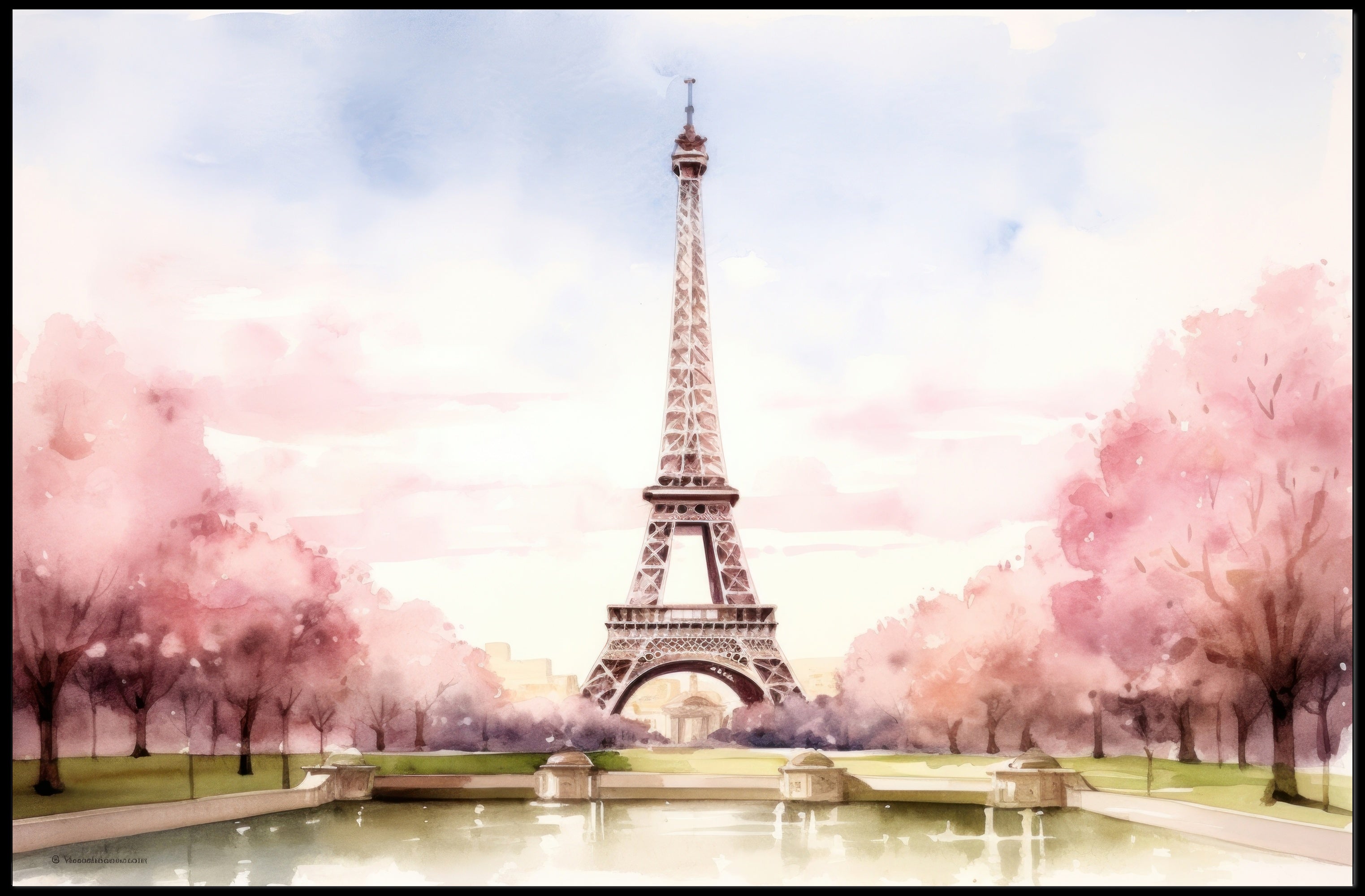 Eiffel Tower in Spring Poster