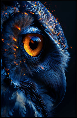 Mystical Owl Eye: Surreal Wildlife Art Poster