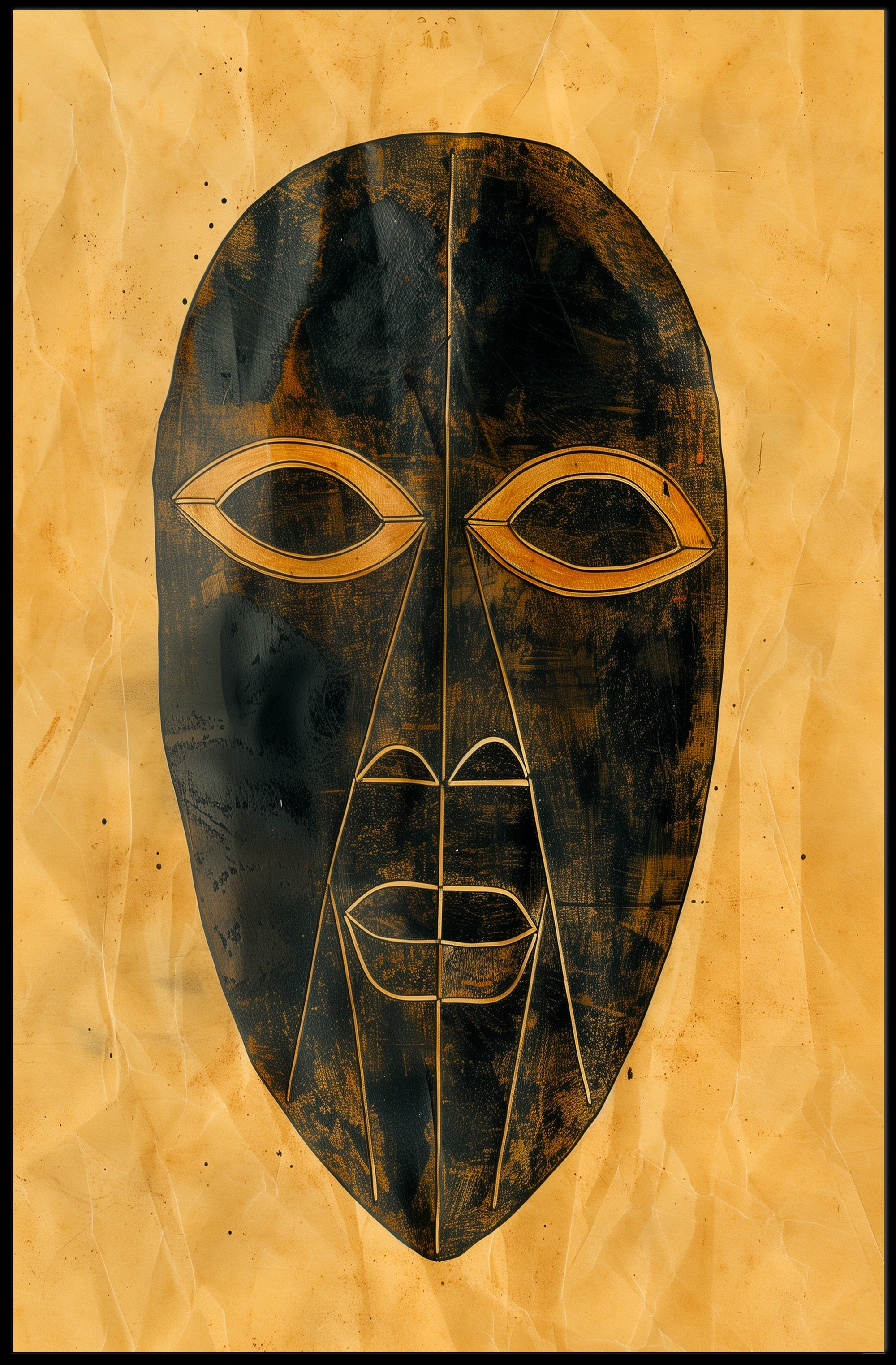 Abstract Mask Poster Modern Art Print Wall Art