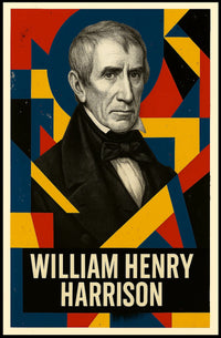William Henry Harrison 9th President of the United States Abstract Pop Poster