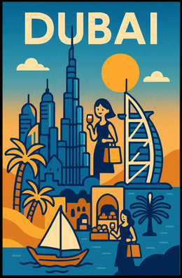 Discover Dubai Description Experience the vibrant blend of tradition Poster