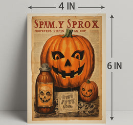 Vintage Halloween Pumpkin Vintage Poster