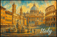 Timeless Italy Watercolor Wanderlust Poster