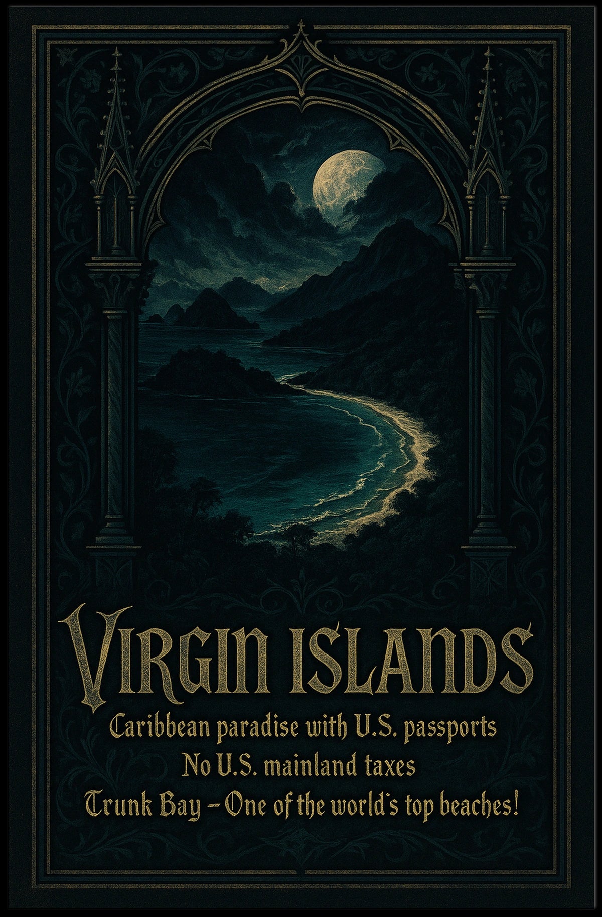 Virgin Islands Caribbean Paradise Poster