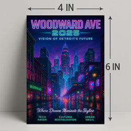 Woodward Ave 2025 Vision of Detroits Future Poster PosterGoat