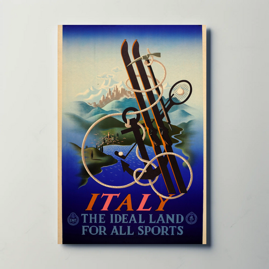 Italy The Ideal Land for All Sports Poster