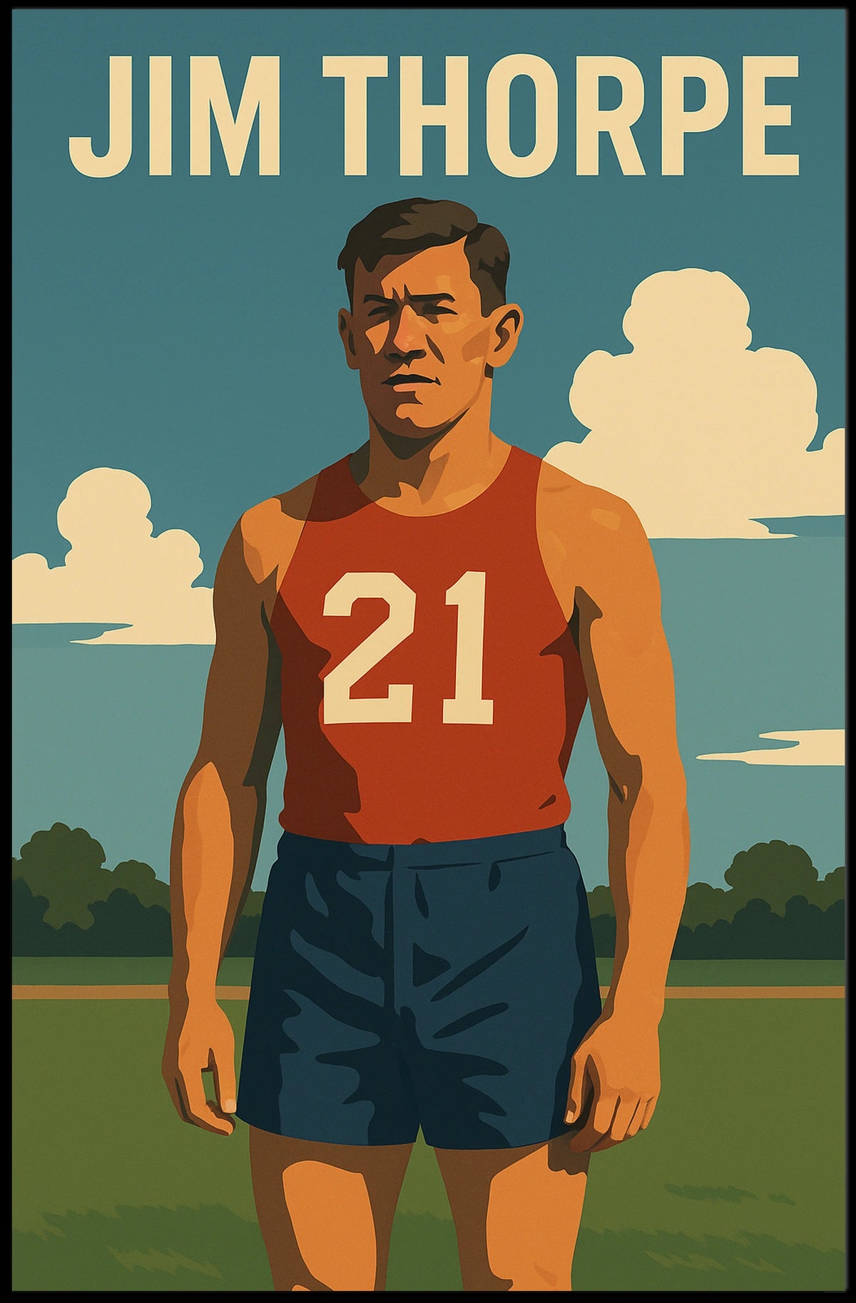 Jim Thorpe Athletic Legend Poster