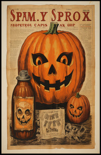 Vintage Halloween Pumpkin Vintage Poster