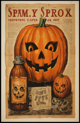 Vintage Halloween Pumpkin Vintage Poster