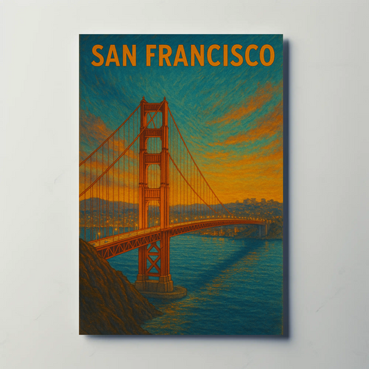 San Francisco Golden Gate Bridge Travel Poster