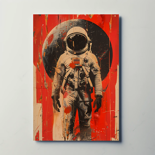 Vintage Travel Poster - Astronaut Space Art