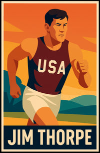 Jim Thorpe American Athlete Poster